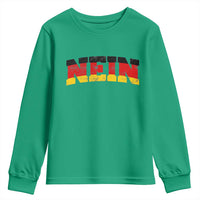 Nein Germany Youth Sweatshirt No Saying Funny German Flag Oktoberfest - Wonder Print Shop