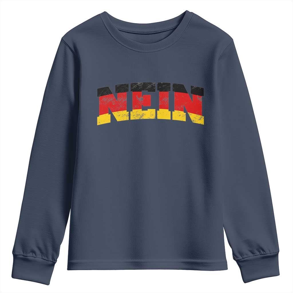 Nein Germany Youth Sweatshirt No Saying Funny German Flag Oktoberfest - Wonder Print Shop