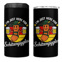 Funny Oktoberfest 4 in 1 Can Cooler Tumbler Just Here for Schitzengiggles German Flag - Wonder Print Shop