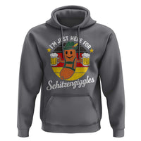 Funny Oktoberfest Hoodie Just Here for Schitzengiggles German Flag - Wonder Print Shop