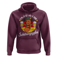 Funny Oktoberfest Hoodie Just Here for Schitzengiggles German Flag - Wonder Print Shop