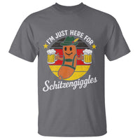Funny Oktoberfest T Shirt Just Here for Schitzengiggles German Flag - Wonder Print Shop