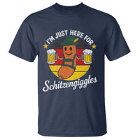 Funny Oktoberfest T Shirt Just Here for Schitzengiggles German Flag - Wonder Print Shop