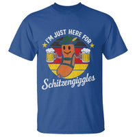 Funny Oktoberfest T Shirt Just Here for Schitzengiggles German Flag - Wonder Print Shop