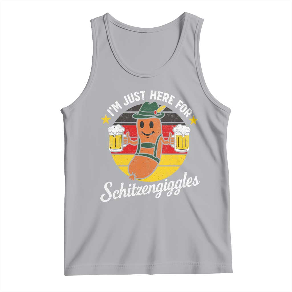 Funny Oktoberfest Tank Top Just Here for Schitzengiggles German Flag - Wonder Print Shop