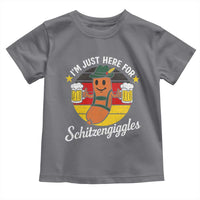 Funny Oktoberfest Toddler T Shirt Just Here for Schitzengiggles German Flag - Wonder Print Shop