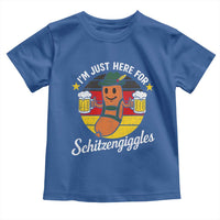 Funny Oktoberfest Toddler T Shirt Just Here for Schitzengiggles German Flag - Wonder Print Shop
