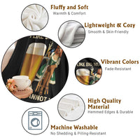 Oktoberfest Beer Throw Blanket Funny I Like Big Mugs Pin Up Girl Dirndl - Wonder Print Shop