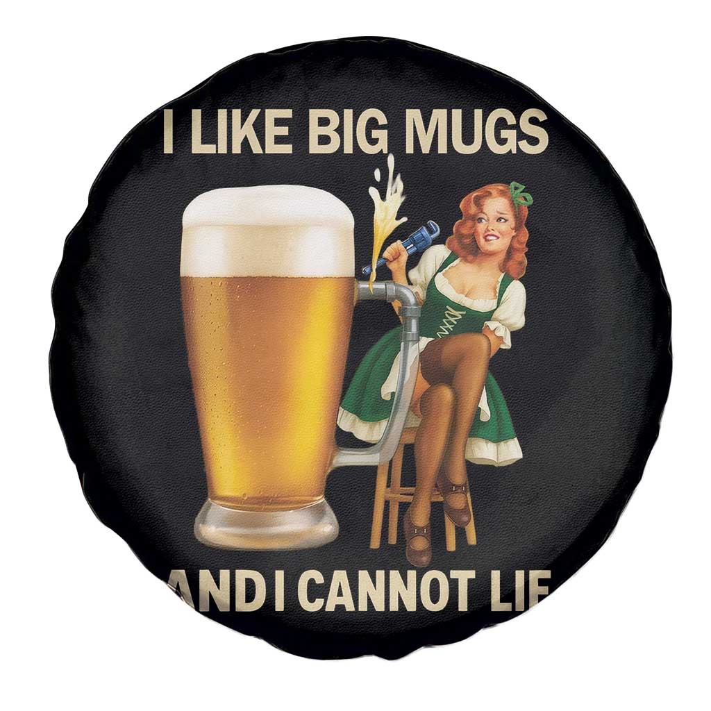 Oktoberfest Beer Spare Tire Cover Funny I Like Big Mugs Pin Up Girl Dirndl - Wonder Print Shop