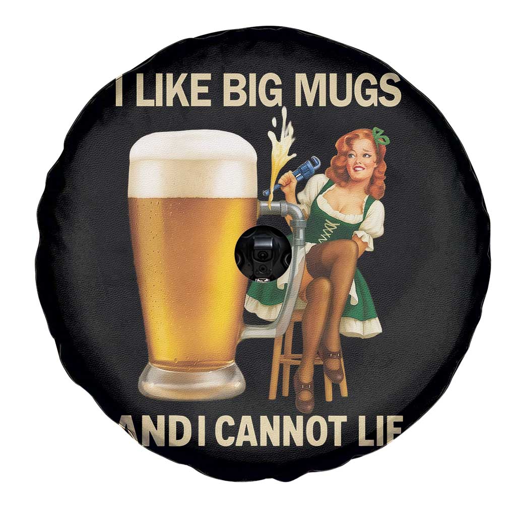 Oktoberfest Beer Spare Tire Cover Funny I Like Big Mugs Pin Up Girl Dirndl - Wonder Print Shop