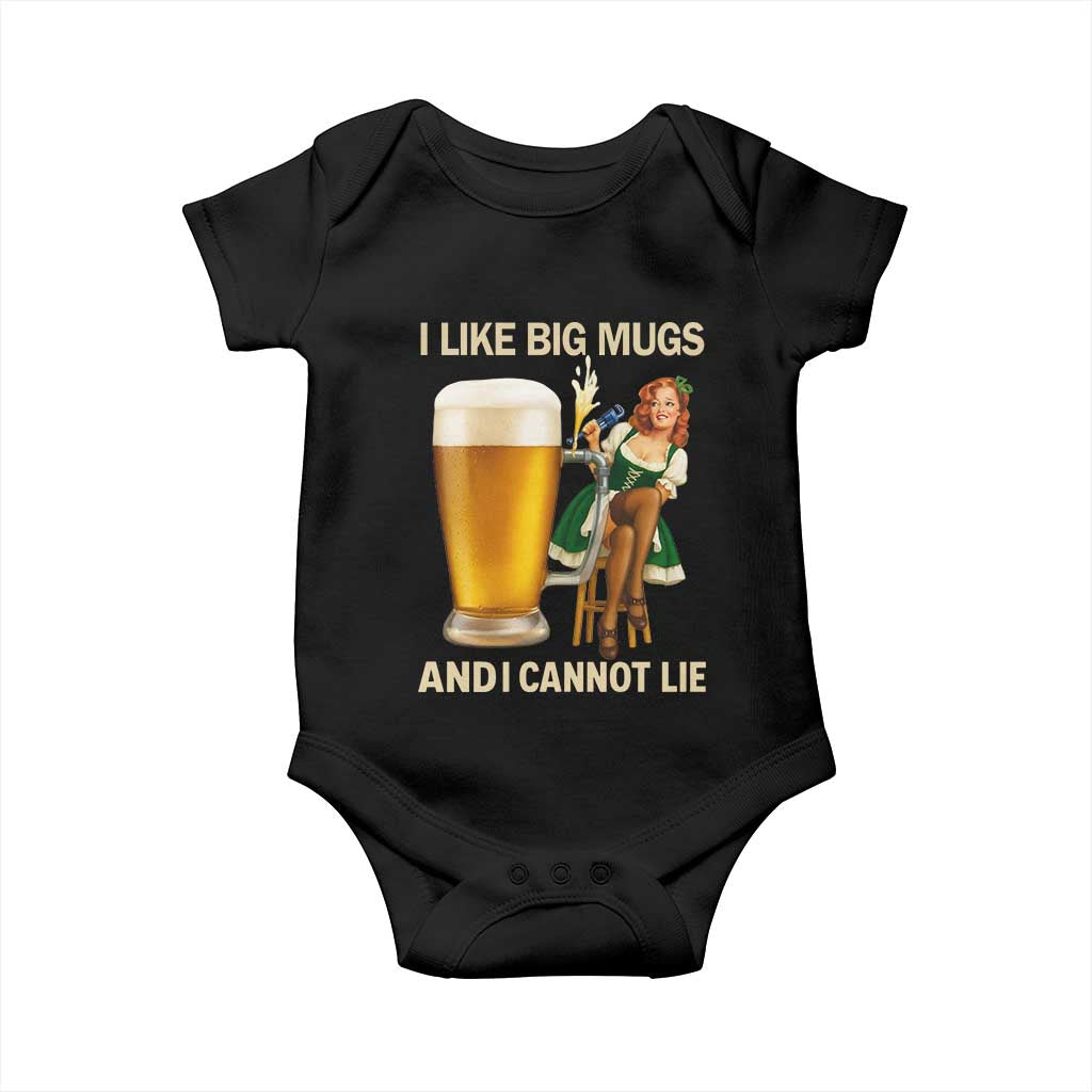 Oktoberfest Beer Baby Onesie Funny I Like Big Mugs Pin Up Girl Dirndl - Wonder Print Shop