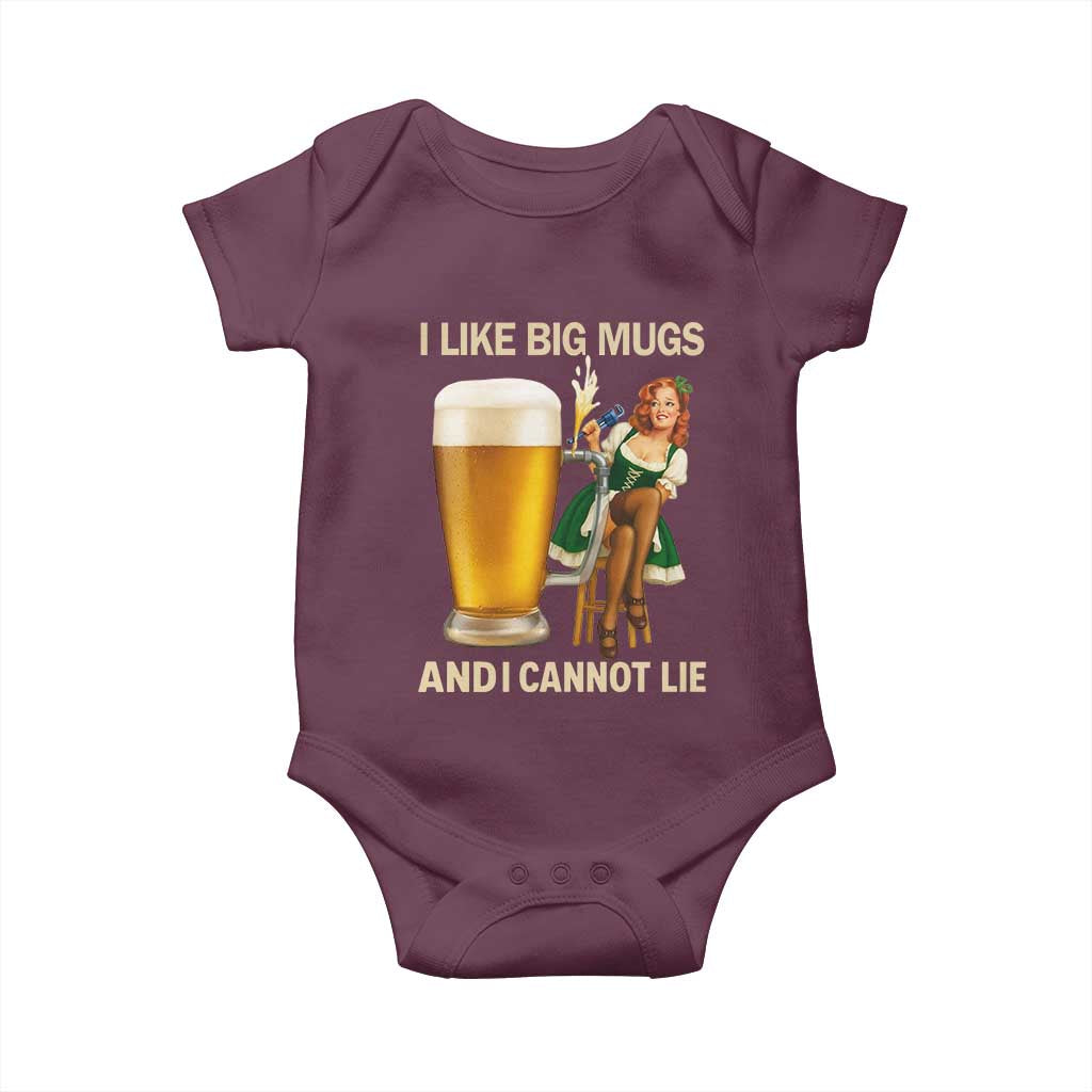Oktoberfest Beer Baby Onesie Funny I Like Big Mugs Pin Up Girl Dirndl - Wonder Print Shop