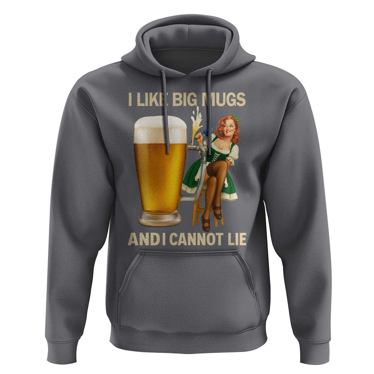 Oktoberfest Beer Hoodie Funny I Like Big Mugs Pin Up Girl Dirndl - Wonder Print Shop