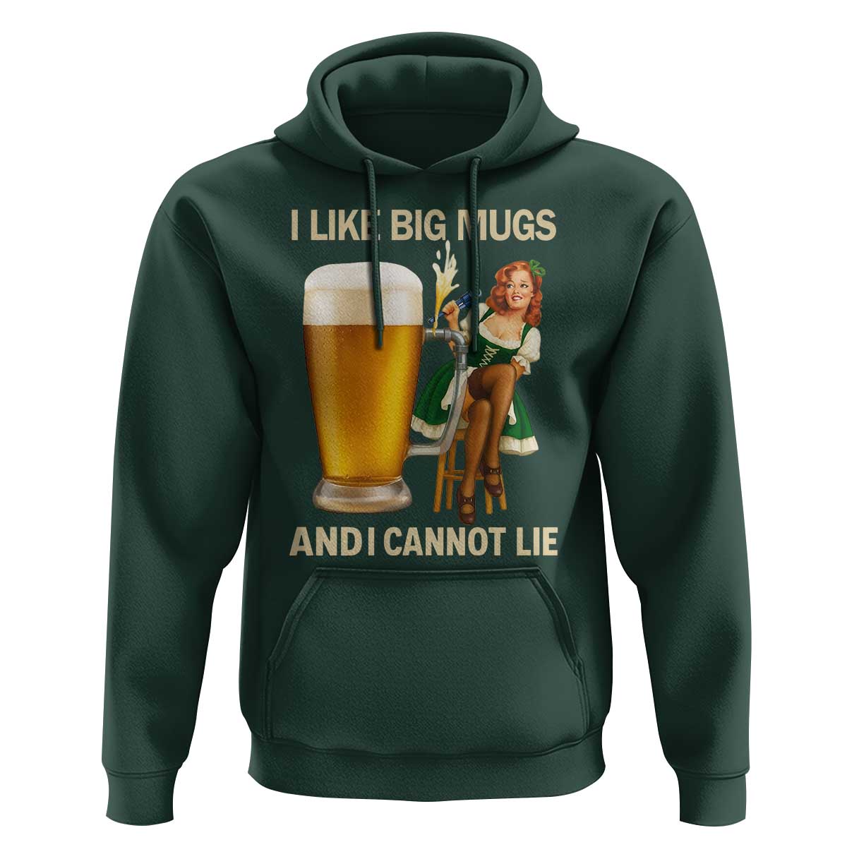 Oktoberfest Beer Hoodie Funny I Like Big Mugs Pin Up Girl Dirndl - Wonder Print Shop