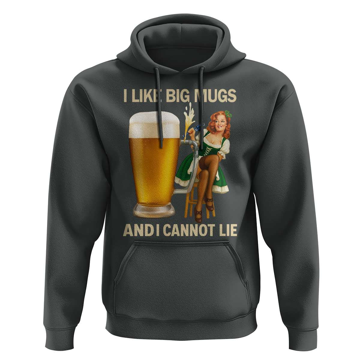 Oktoberfest Beer Hoodie Funny I Like Big Mugs Pin Up Girl Dirndl - Wonder Print Shop