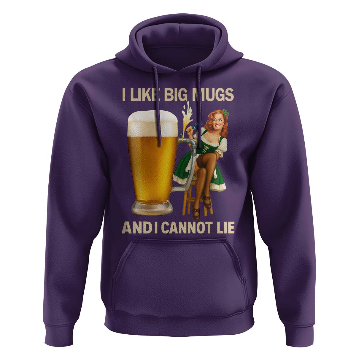 Oktoberfest Beer Hoodie Funny I Like Big Mugs Pin Up Girl Dirndl - Wonder Print Shop