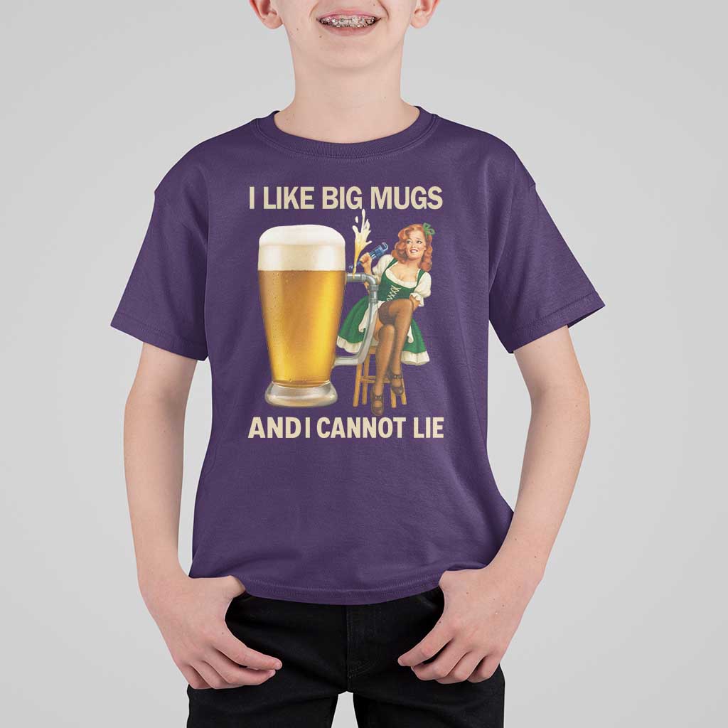 Oktoberfest Beer T Shirt For Kid Funny I Like Big Mugs Pin Up Girl Dirndl - Wonder Print Shop
