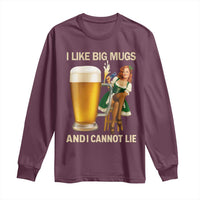 Oktoberfest Beer Long Sleeve Shirt Funny I Like Big Mugs Pin Up Girl Dirndl - Wonder Print Shop