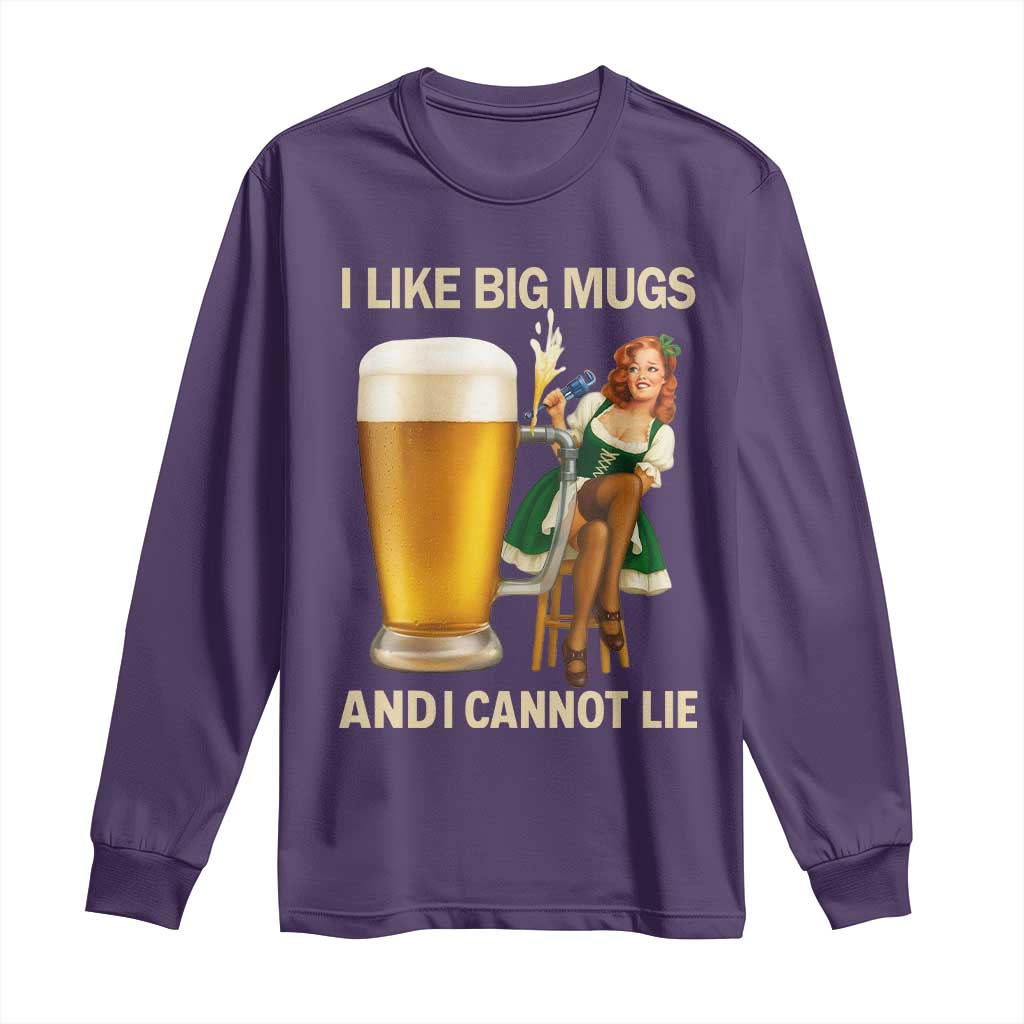 Oktoberfest Beer Long Sleeve Shirt Funny I Like Big Mugs Pin Up Girl Dirndl - Wonder Print Shop
