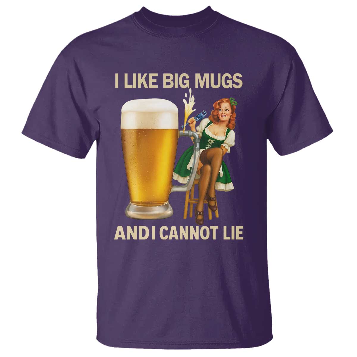 Oktoberfest Beer T Shirt Funny I Like Big Mugs Pin Up Girl Dirndl - Wonder Print Shop