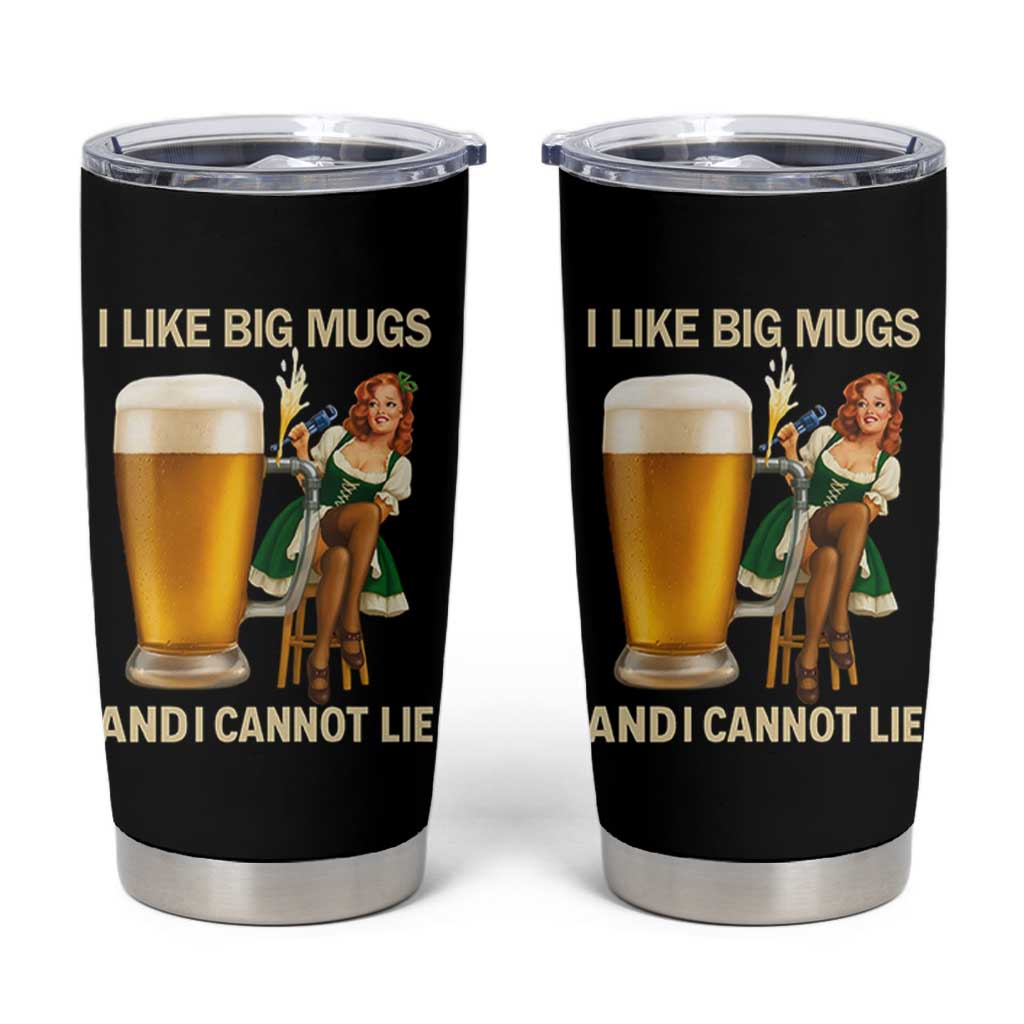 Oktoberfest Beer Tumbler Cup Funny I Like Big Mugs Pin Up Girl Dirndl - Wonder Print Shop