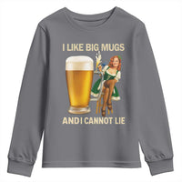 Oktoberfest Beer Youth Sweatshirt Funny I Like Big Mugs Pin Up Girl Dirndl - Wonder Print Shop