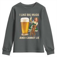 Oktoberfest Beer Youth Sweatshirt Funny I Like Big Mugs Pin Up Girl Dirndl - Wonder Print Shop