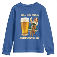 Oktoberfest Beer Youth Sweatshirt Funny I Like Big Mugs Pin Up Girl Dirndl - Wonder Print Shop