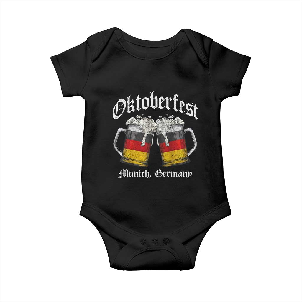 Vintage Oktoberfest Munich Baby Onesie Prost Beer Germany Flag Drinking - Wonder Print Shop