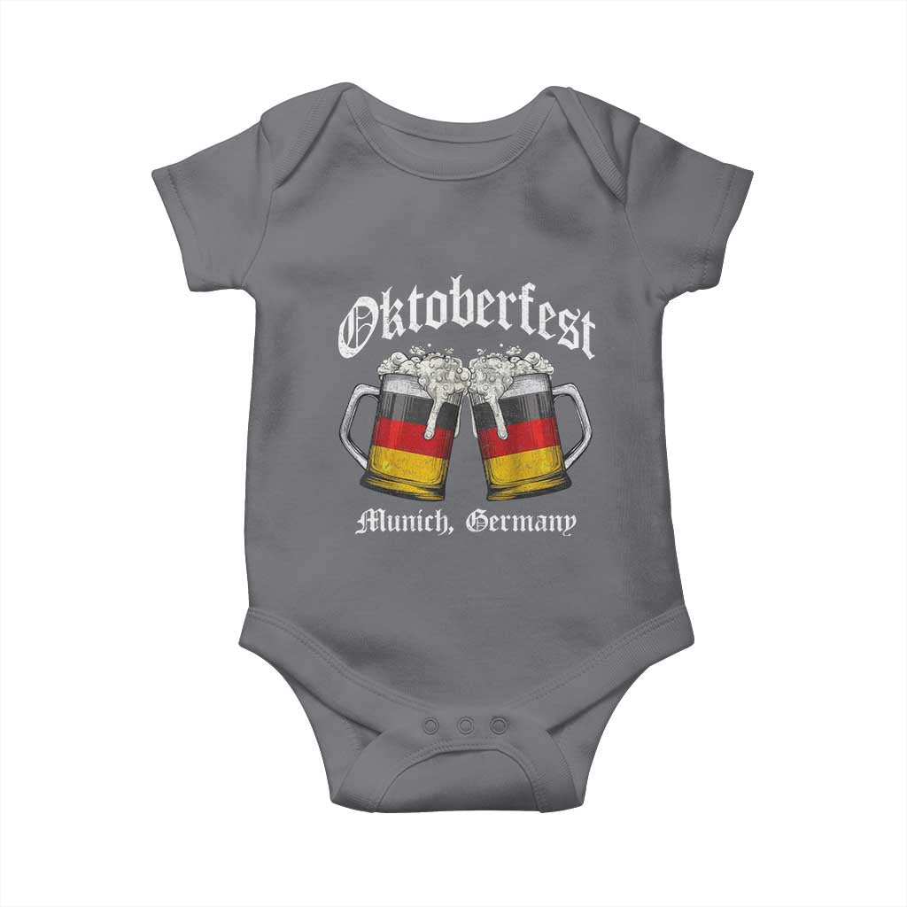 Vintage Oktoberfest Munich Baby Onesie Prost Beer Germany Flag Drinking - Wonder Print Shop