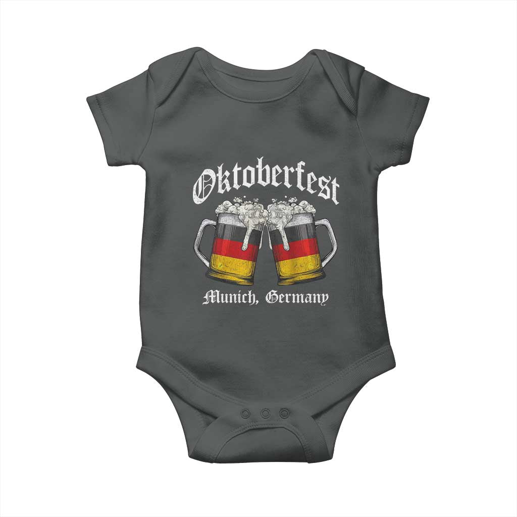 Vintage Oktoberfest Munich Baby Onesie Prost Beer Germany Flag Drinking - Wonder Print Shop