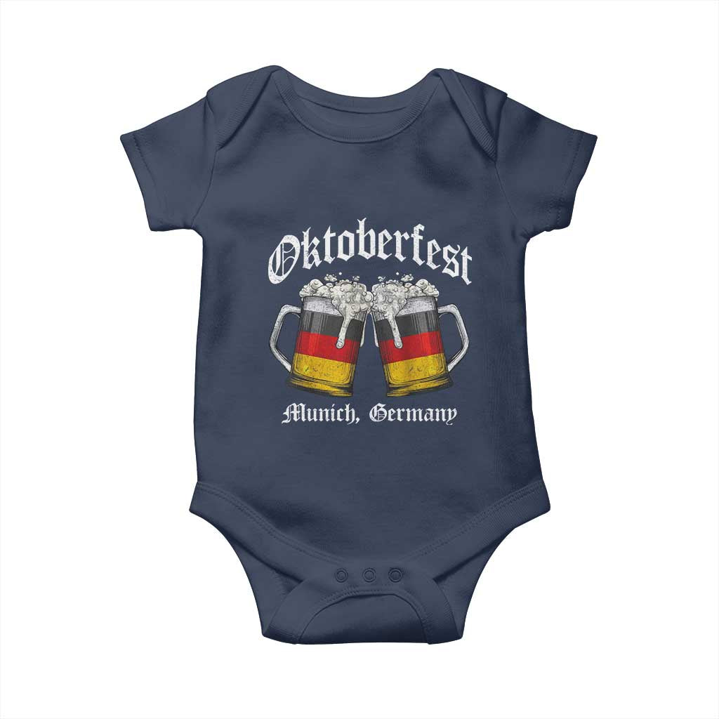 Vintage Oktoberfest Munich Baby Onesie Prost Beer Germany Flag Drinking - Wonder Print Shop