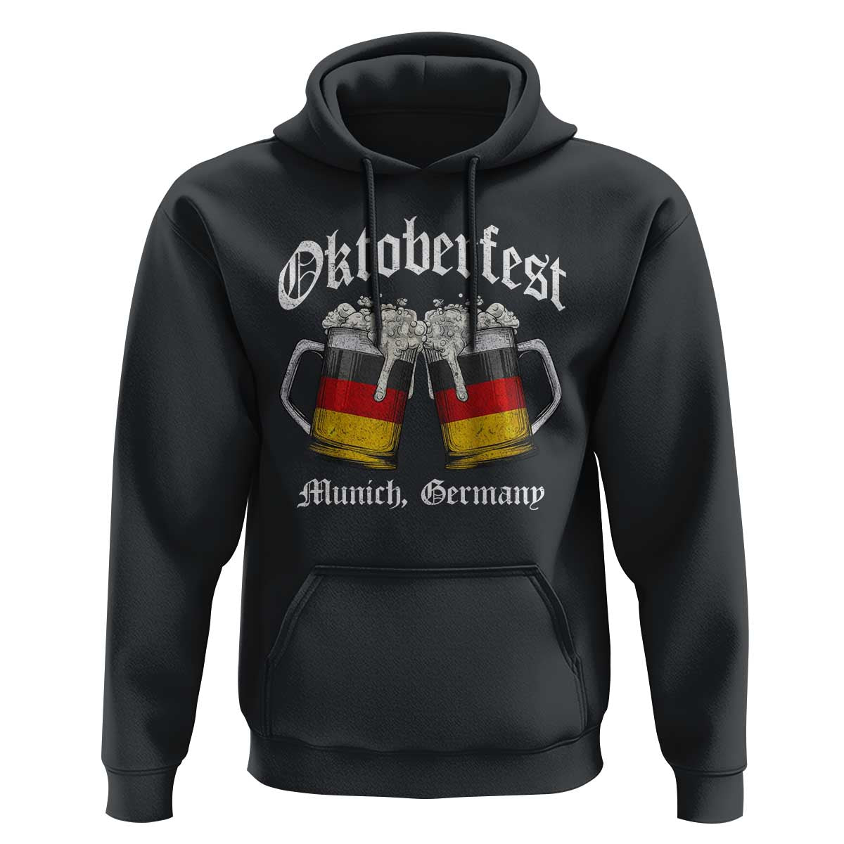 Vintage Oktoberfest Munich Hoodie Prost Beer Germany Flag Drinking - Wonder Print Shop