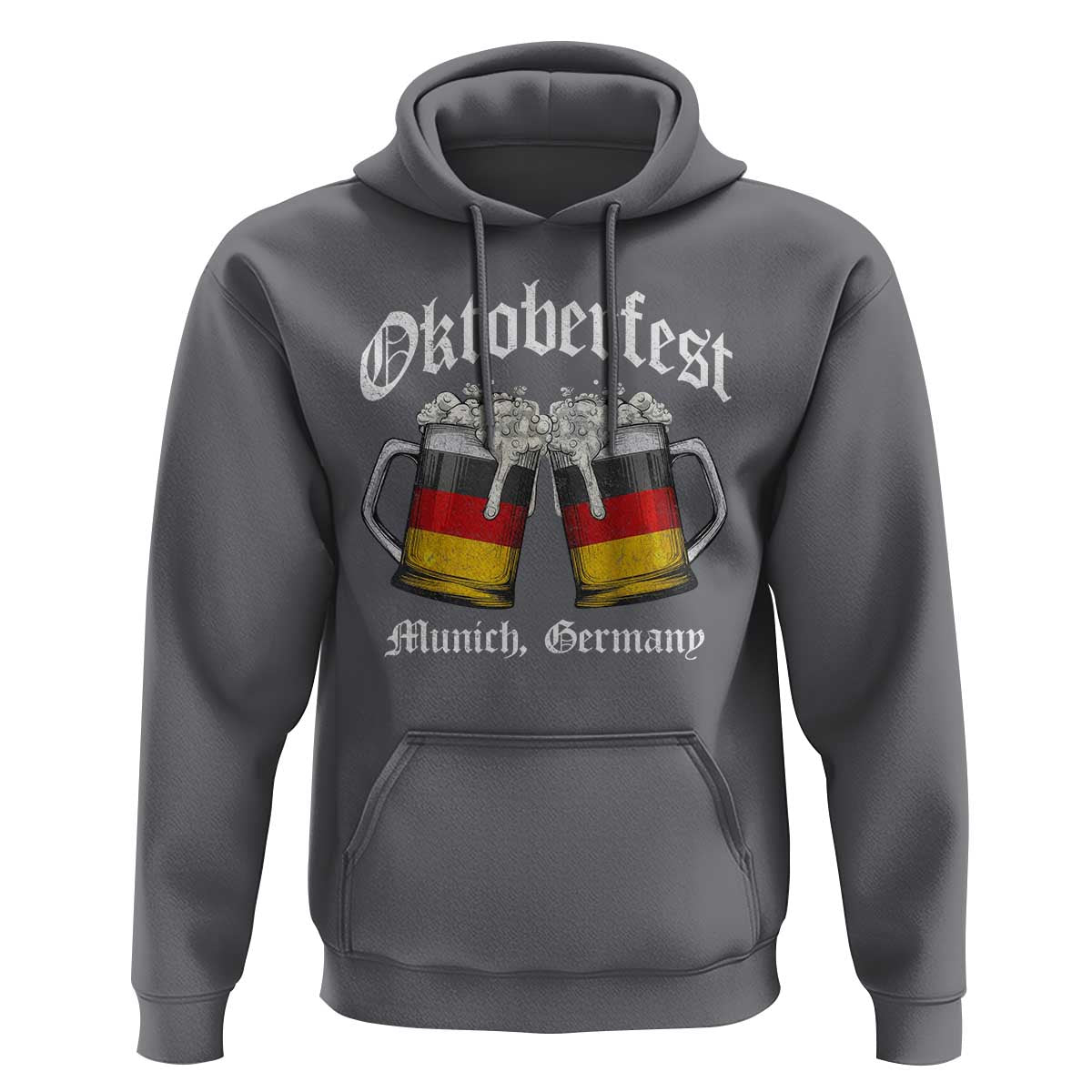 Vintage Oktoberfest Munich Hoodie Prost Beer Germany Flag Drinking - Wonder Print Shop