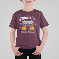 Vintage Oktoberfest Munich T Shirt For Kid Prost Beer Germany Flag Drinking - Wonder Print Shop