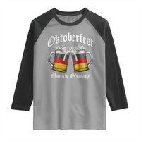 Vintage Oktoberfest Munich Raglan Shirt Prost Beer Germany Flag Drinking - Wonder Print Shop