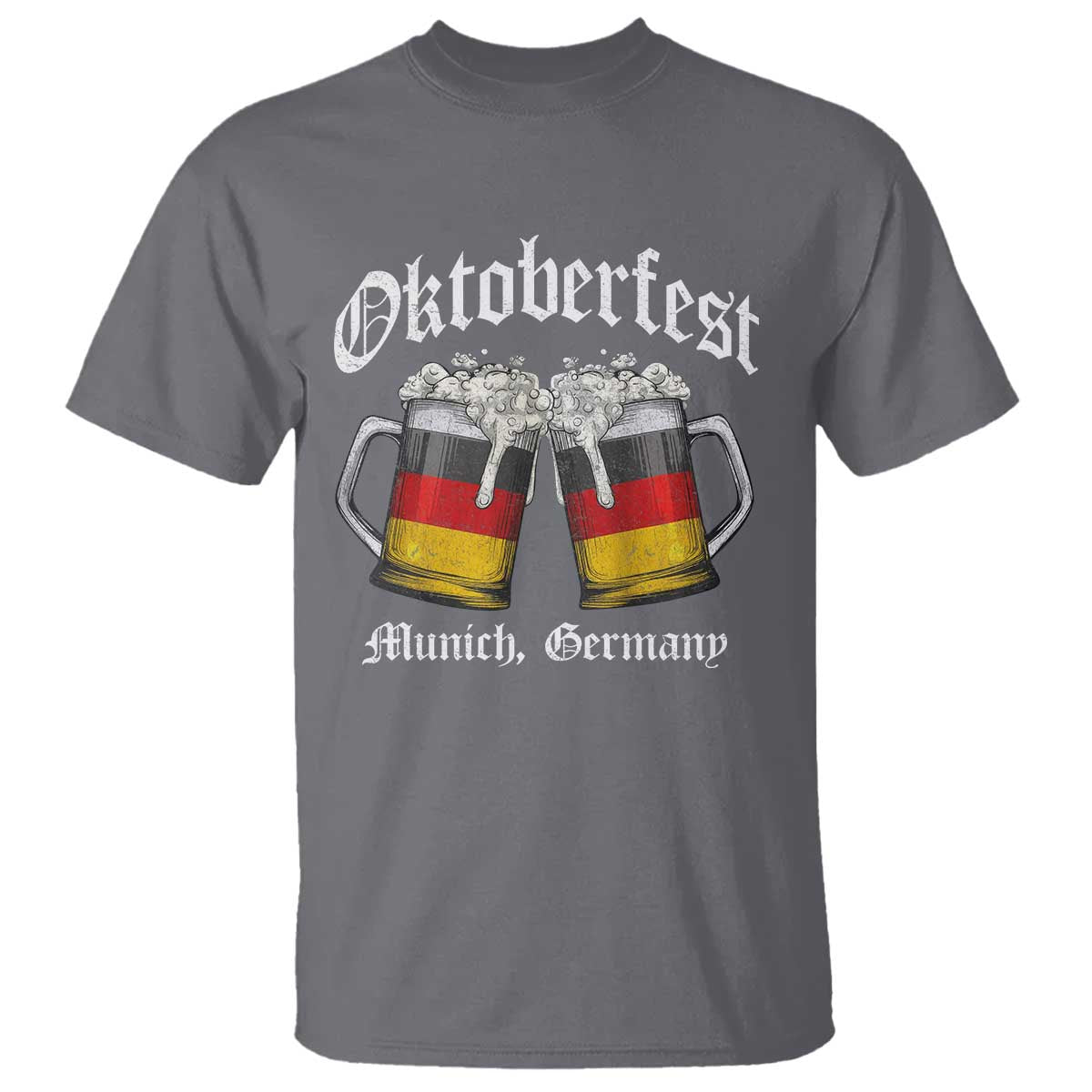 Vintage Oktoberfest Munich T Shirt Prost Beer Germany Flag Drinking - Wonder Print Shop