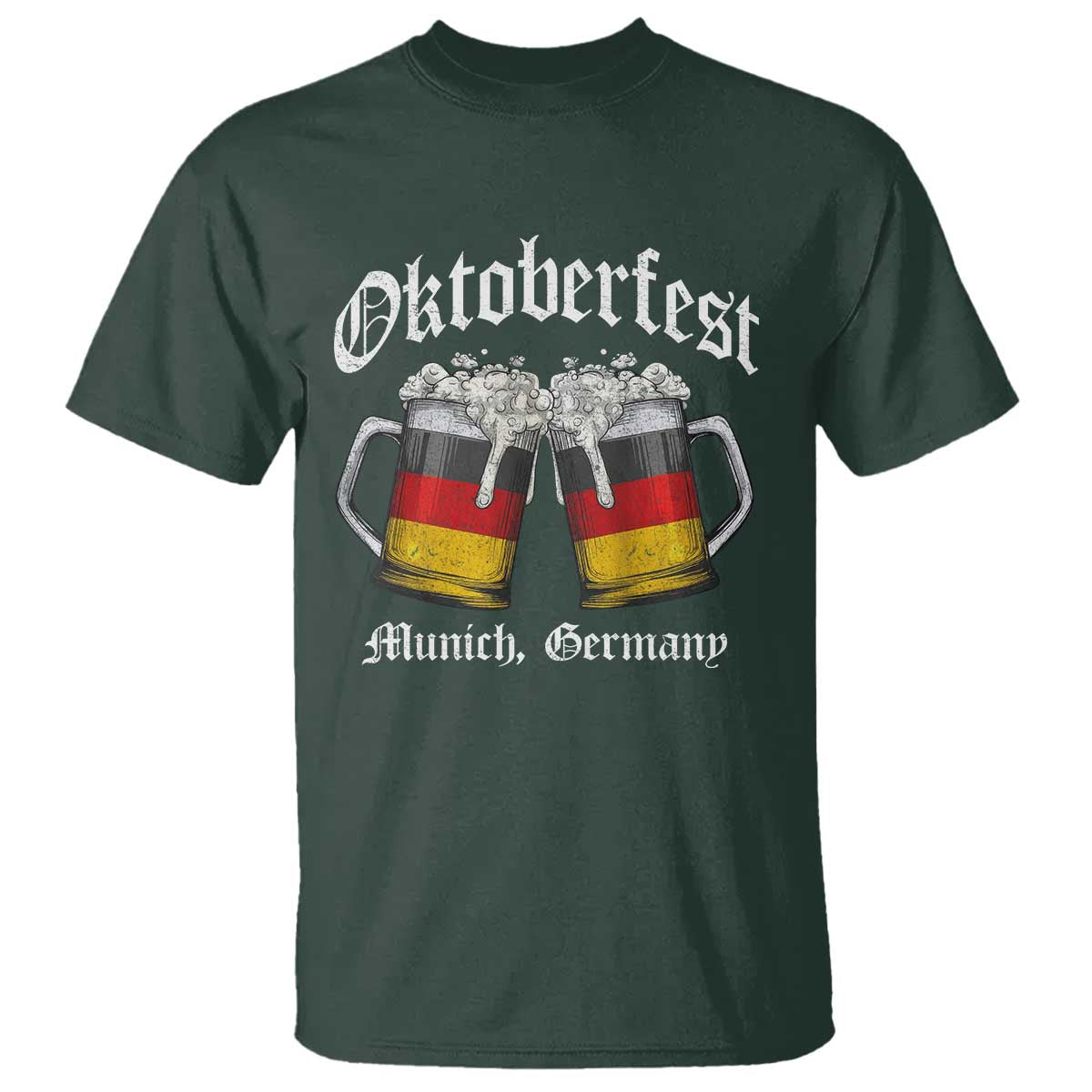 Vintage Oktoberfest Munich T Shirt Prost Beer Germany Flag Drinking - Wonder Print Shop