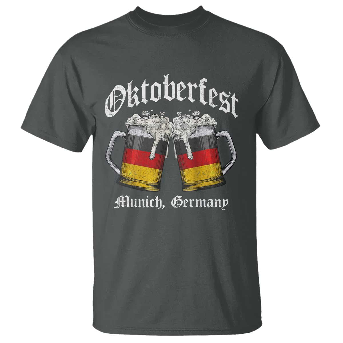 Vintage Oktoberfest Munich T Shirt Prost Beer Germany Flag Drinking - Wonder Print Shop