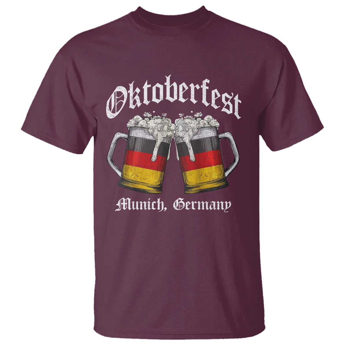 Vintage Oktoberfest Munich T Shirt Prost Beer Germany Flag Drinking - Wonder Print Shop