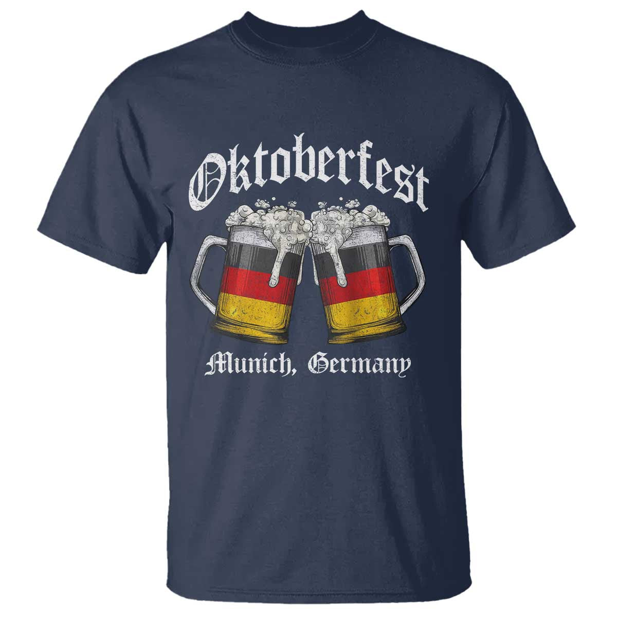 Vintage Oktoberfest Munich T Shirt Prost Beer Germany Flag Drinking - Wonder Print Shop