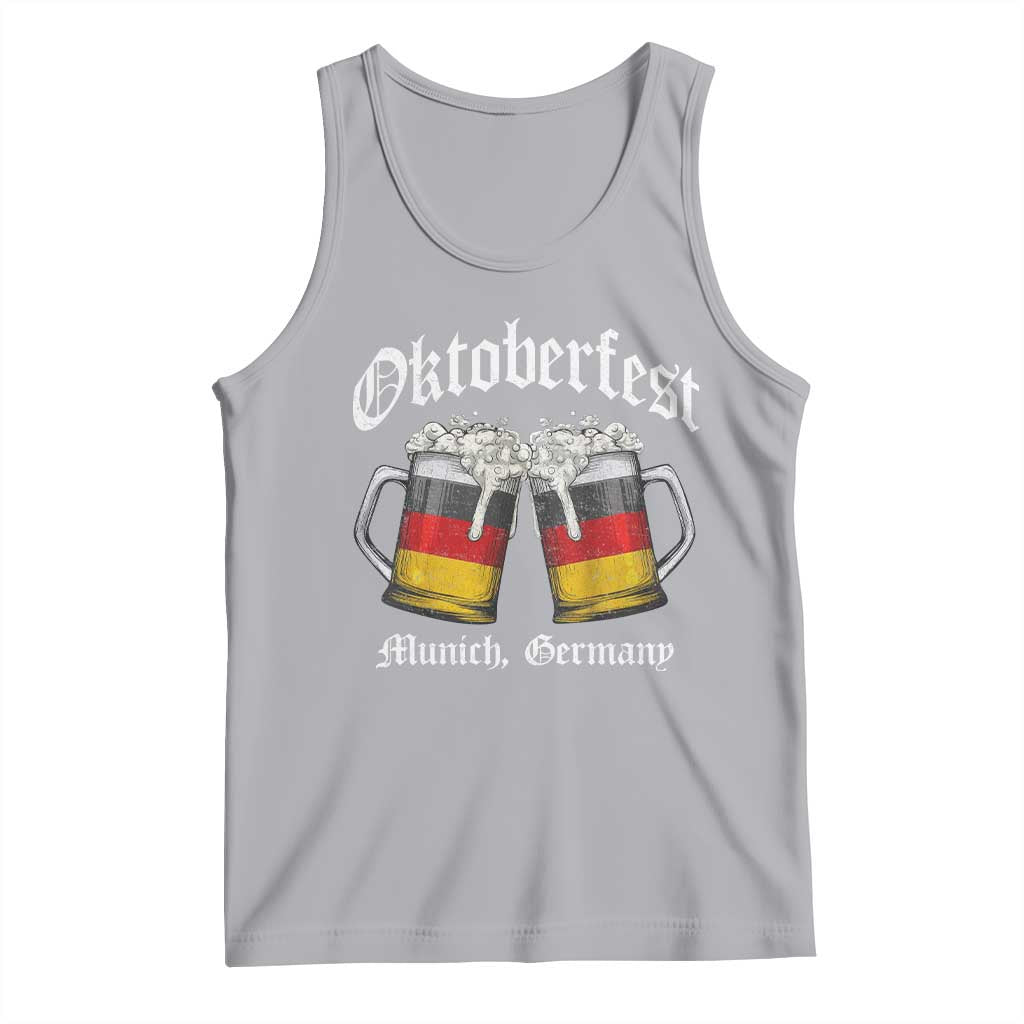 Vintage Oktoberfest Munich Tank Top Prost Beer Germany Flag Drinking - Wonder Print Shop