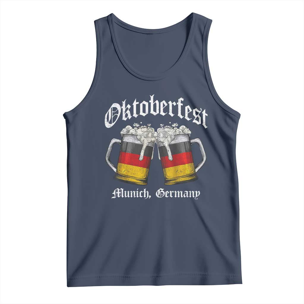 Vintage Oktoberfest Munich Tank Top Prost Beer Germany Flag Drinking - Wonder Print Shop