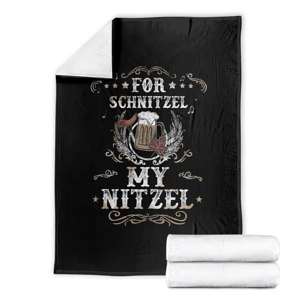 Funny Oktoberfest Throw Blanket For Schnitzel My Nitzel Octoberfest German Beer Wurst - Wonder Print Shop
