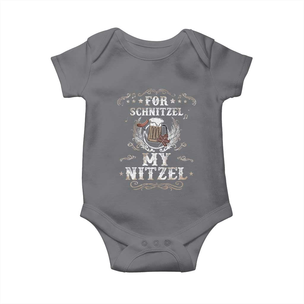 Funny Oktoberfest Baby Onesie For Schnitzel My Nitzel Octoberfest German Beer Wurst - Wonder Print Shop