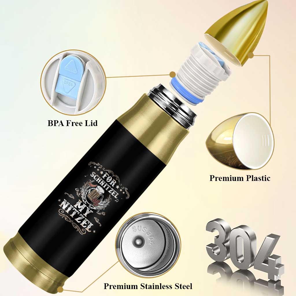 Funny Oktoberfest Bullet Tumbler For Schnitzel My Nitzel Octoberfest German Beer Wurst - Wonder Print Shop