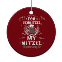 Funny Oktoberfest Ceramic Ornament For Schnitzel My Nitzel Octoberfest German Beer Wurst - Wonder Print Shop