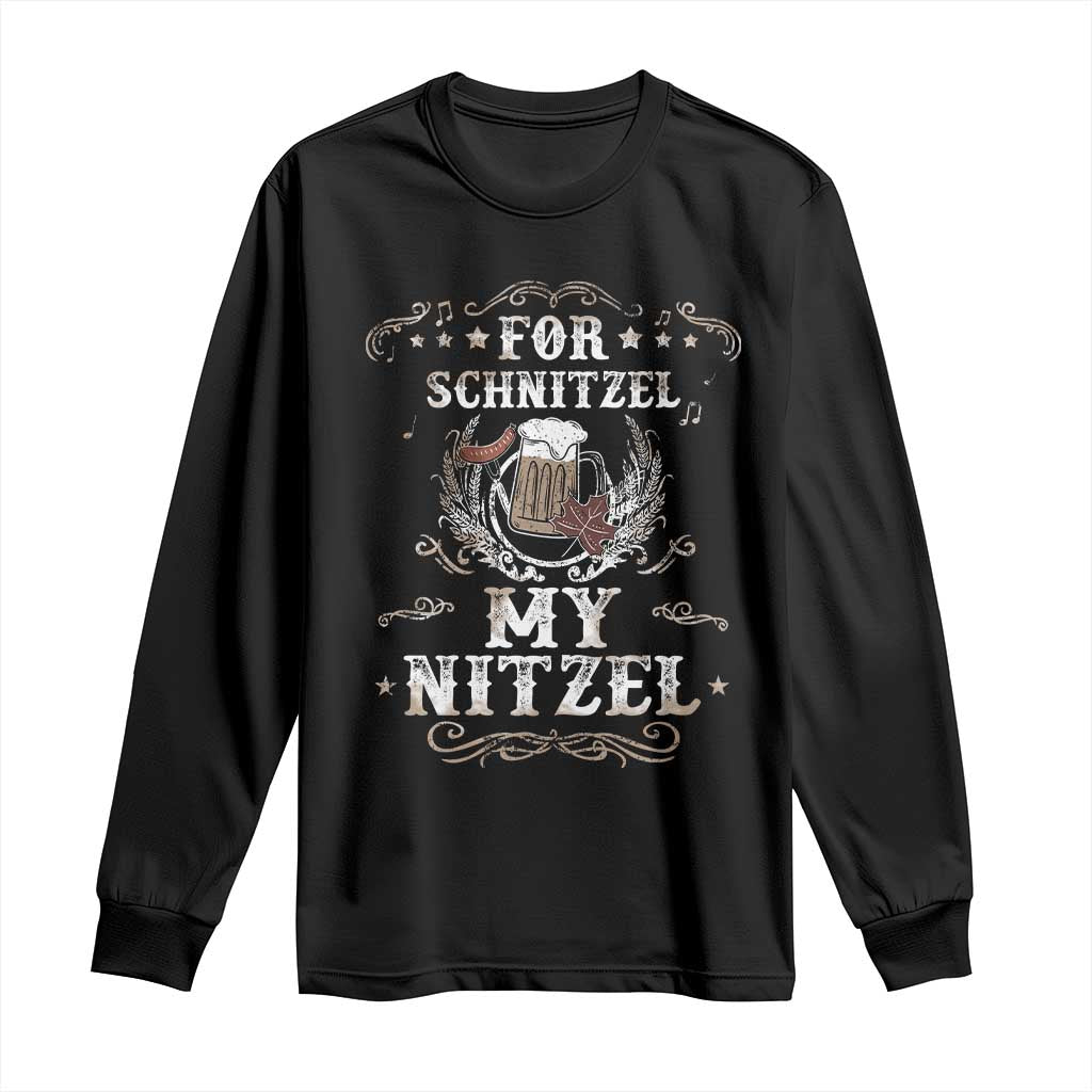 Funny Oktoberfest Long Sleeve Shirt For Schnitzel My Nitzel Octoberfest German Beer Wurst - Wonder Print Shop