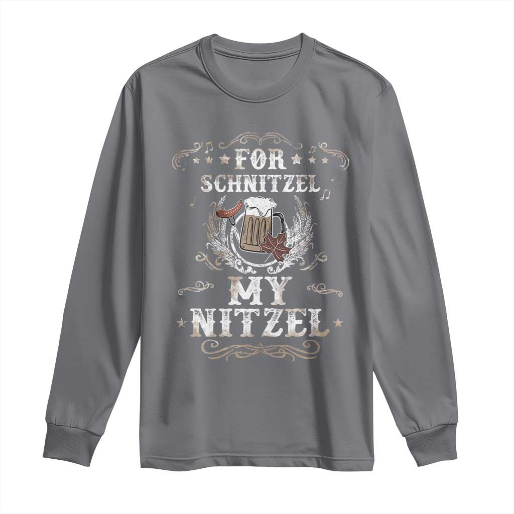 Funny Oktoberfest Long Sleeve Shirt For Schnitzel My Nitzel Octoberfest German Beer Wurst - Wonder Print Shop