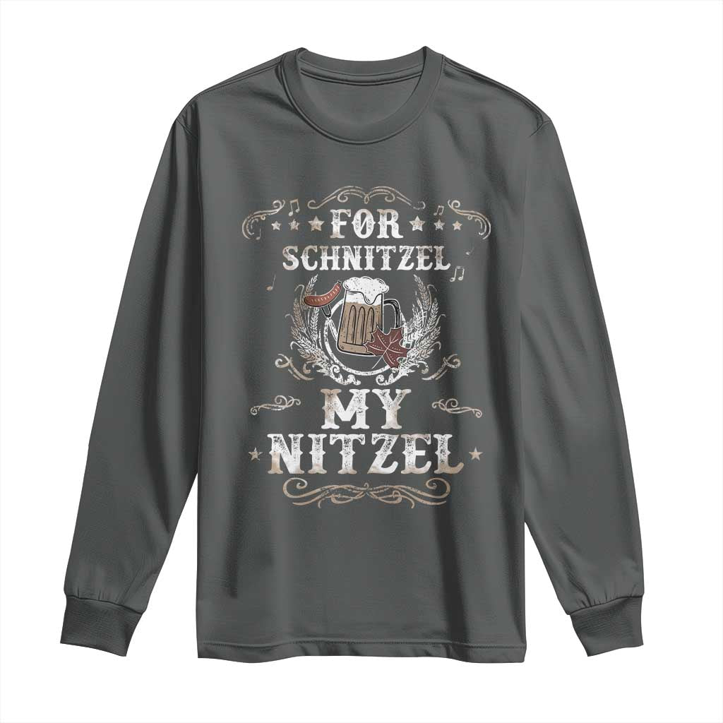 Funny Oktoberfest Long Sleeve Shirt For Schnitzel My Nitzel Octoberfest German Beer Wurst - Wonder Print Shop